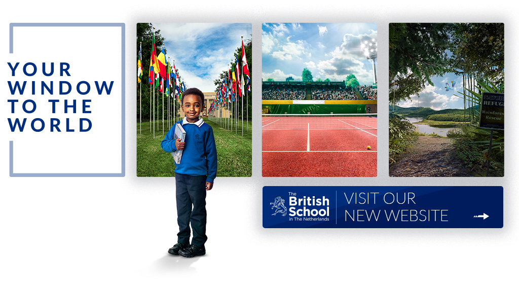 The British School in The Netherlands website refresh announcement with photography by Caitlin Watson and design by Juan Arias