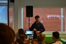 Making Music - Alumnus Kevin Doucette Shares with Students Making Music - Alumnus Kevin Doucette Shares with Students