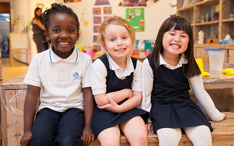 Children at after school care