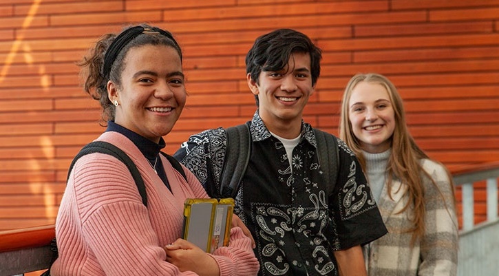 Photo of sixth form students outside