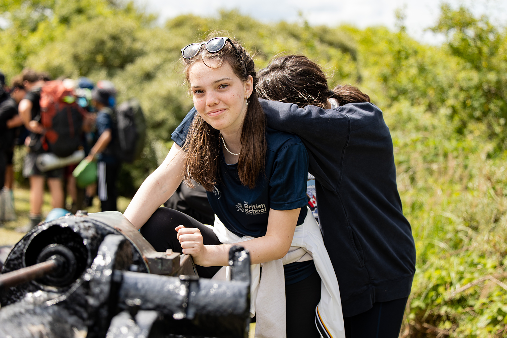 Girls teaching for DofE